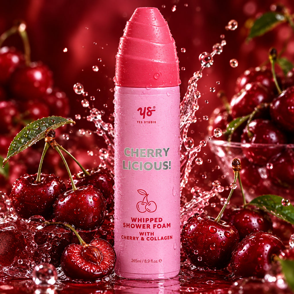 モイストイーズ コフレ Yes Studio Cherry-Licious 265ml Whipped Shower Foam Collagen