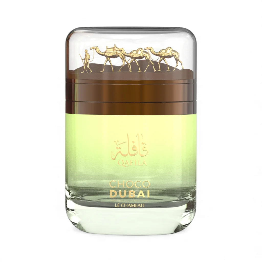 Inspired by Angel with a sweet tropical twist - LE CHAMEAU Qafila Choco Dubai Eau De Parfum 100ML