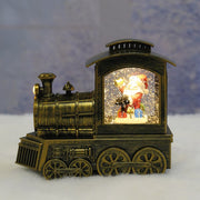 LED Santa Train Spinner 18x16cm