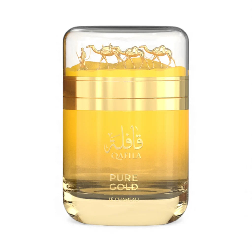 Inspired by Versace Eros Flame mixed with Erba Gold Xerjoff  - LE CHAMEAU Qafila Pure Gold Eau De Parfum 100ML