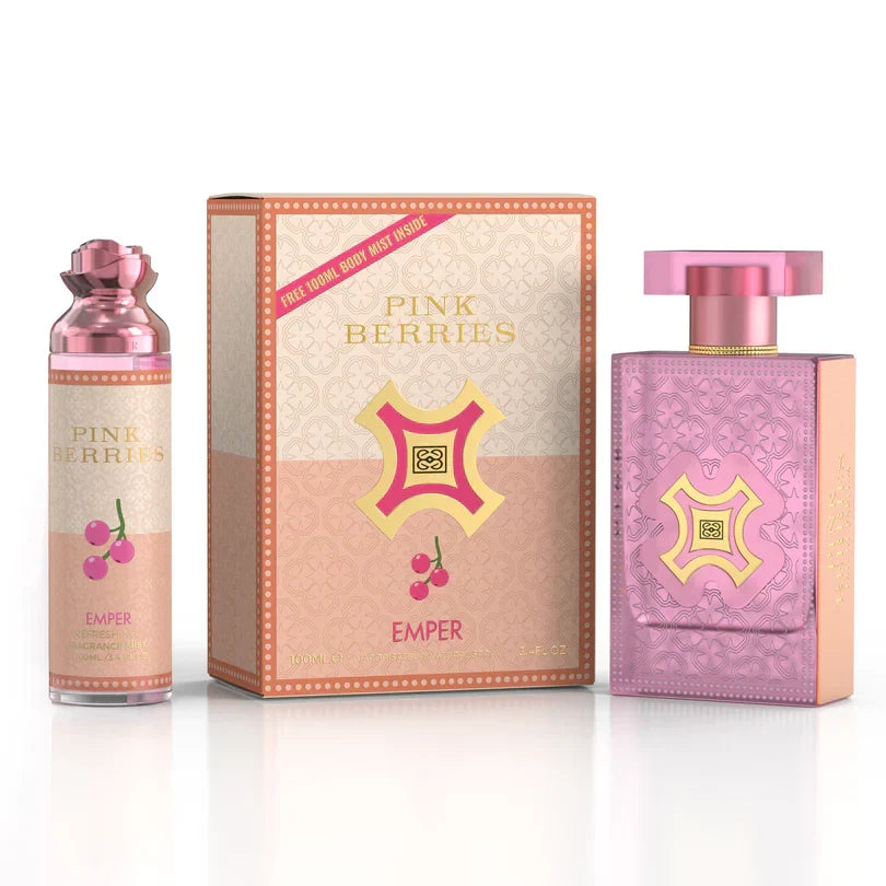 Inspired by Escada Cherry in the Air- EMPER Pink Berries 100ml EDP + free body mist 100ml