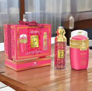 Inspired by Kayali Lovefest Burning Cherry 48 - 2in1 Gift Set Arabia Haya Crush Eau De Parfum Gift Set