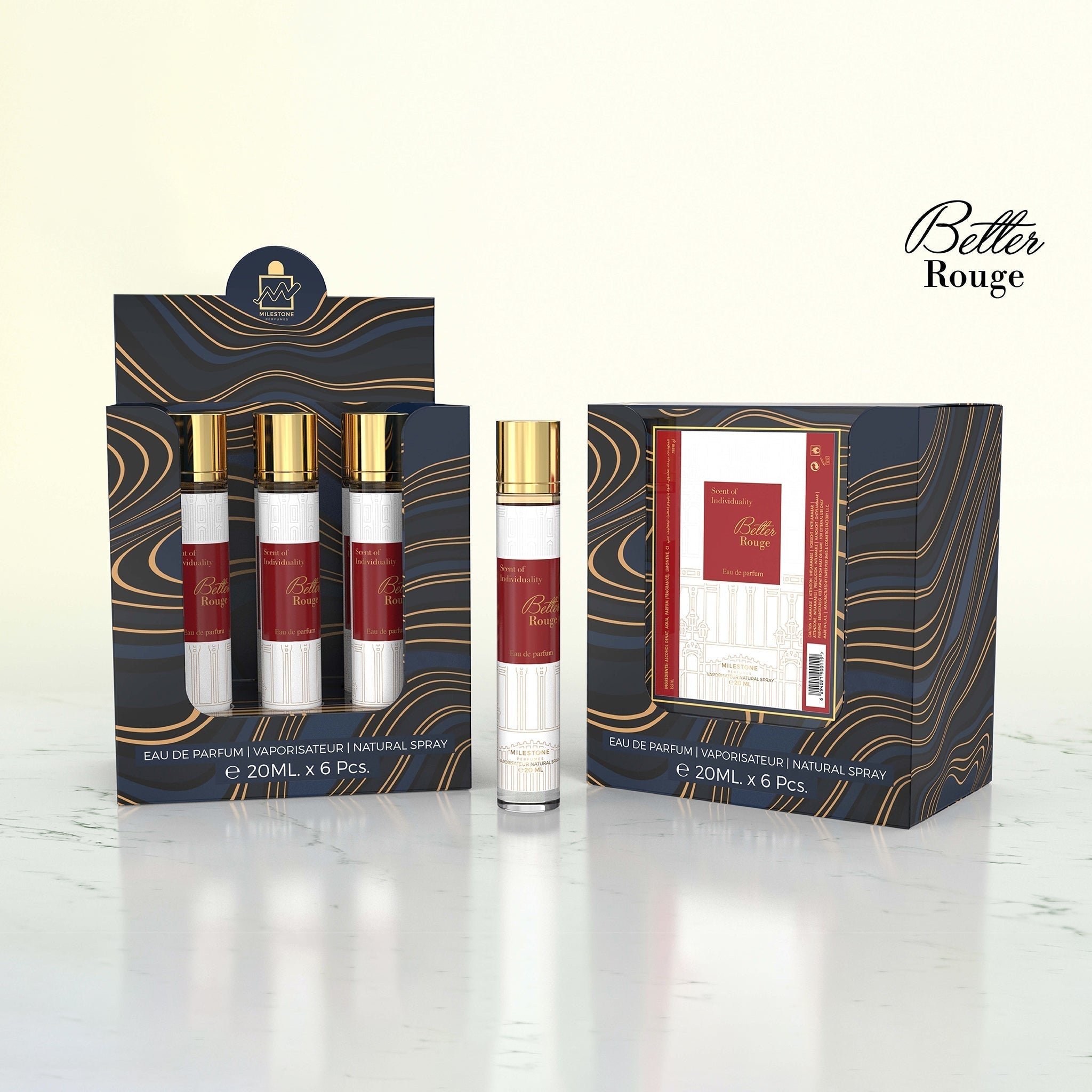 Inspired by Baccarat Rouge - Better Rouge Eau De Parfum 5x 20ml Plus 1 Free Tester