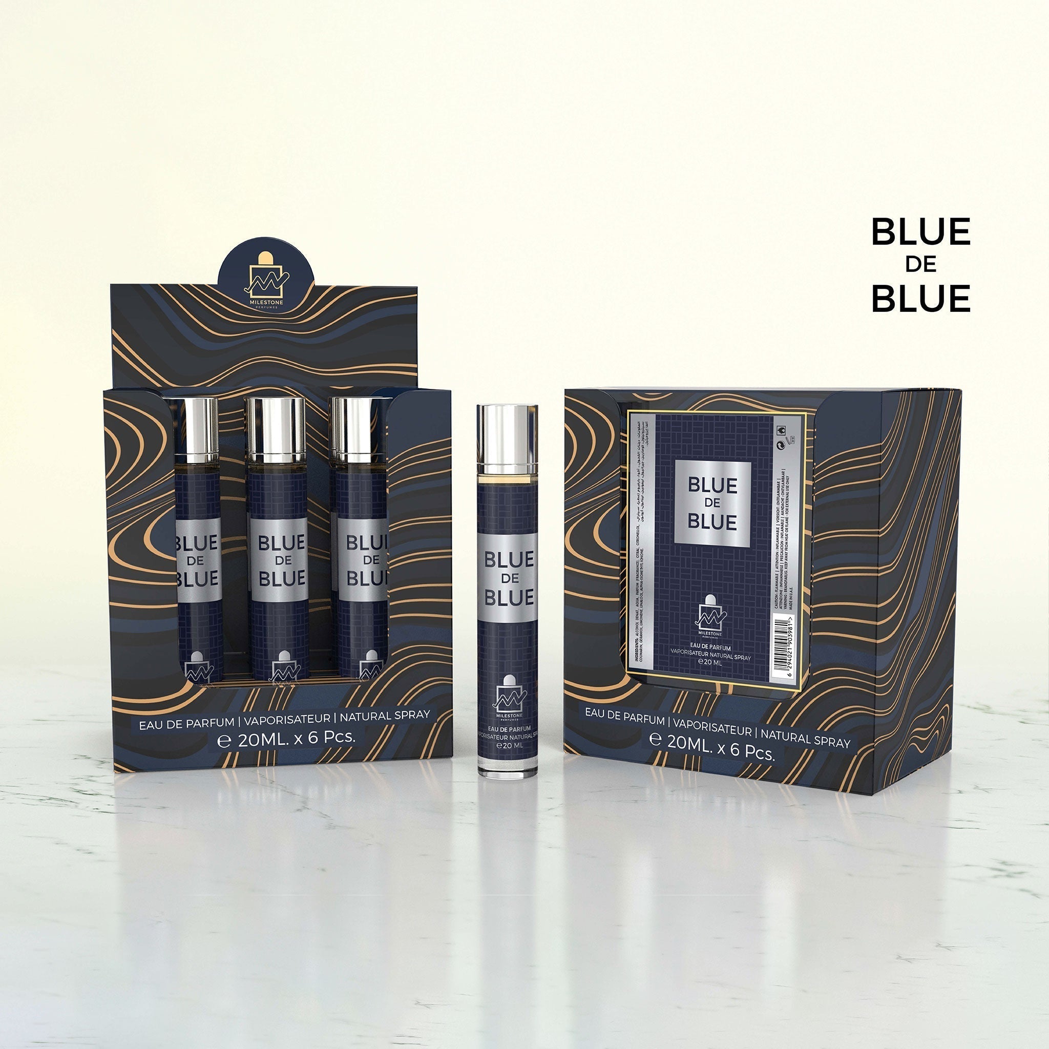 Inspired by Blue De Chanel - Blue de Blue (Pour Homme) Eau De Parfum 5x 20ml Plus 1 Free Tester
