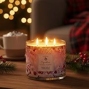 Holly Jolly Wax Tumbler Candle Jar by Woodbridge 410g