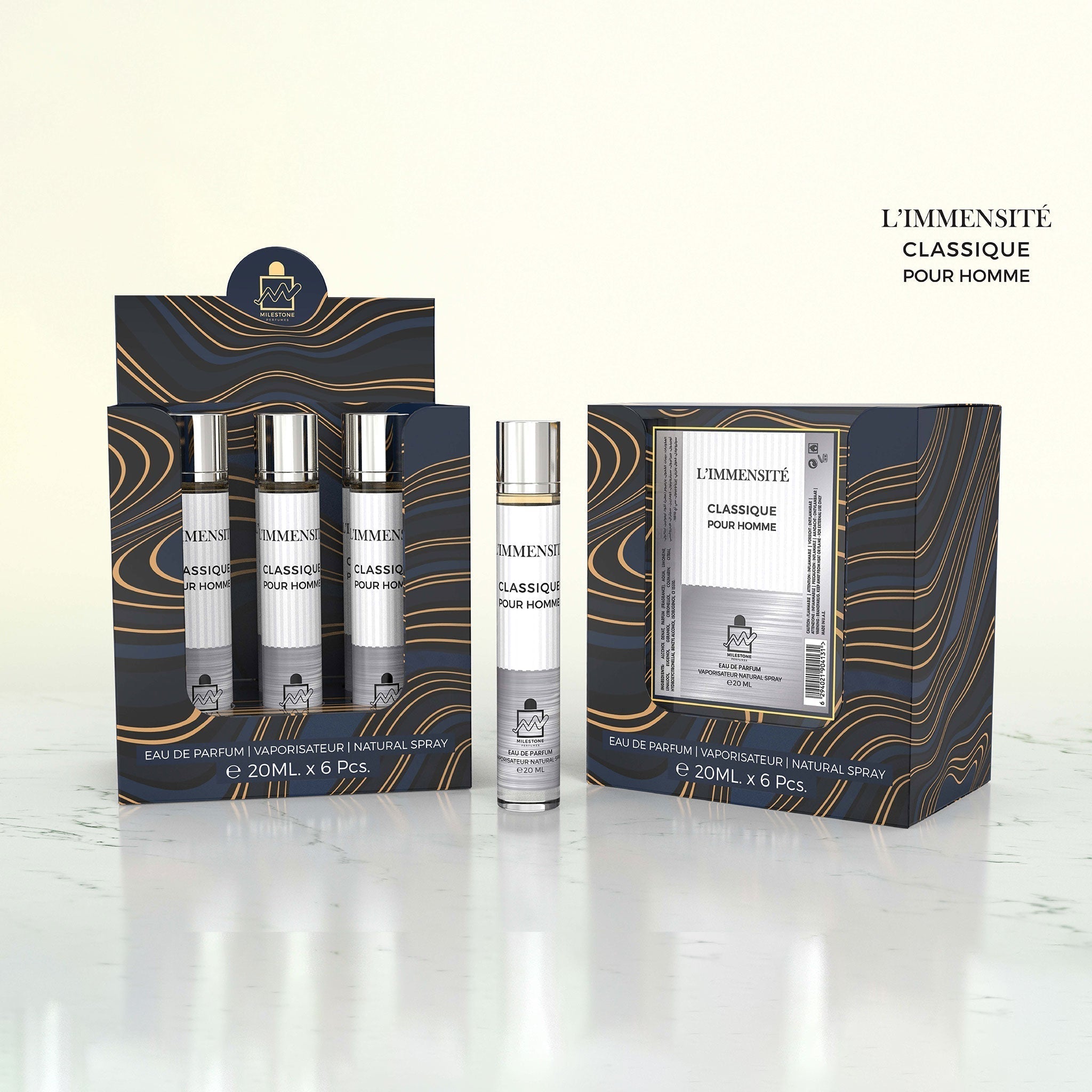 Inspired by Issey Miyake L'Eau D'Issey Pour Homme -  L'IMMENSITE CLASSIC POUR HOMME Eau De Parfum 5x 20ml Plus 1 Free Tester