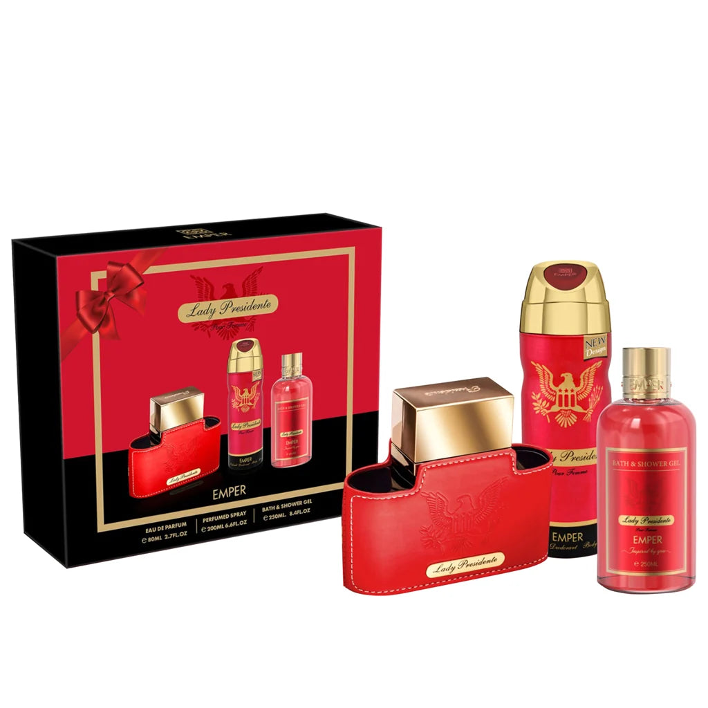 Inspired by Jimmy Choo Blossom. - Lady Presidente Rouge 3 in 1 Gift Set