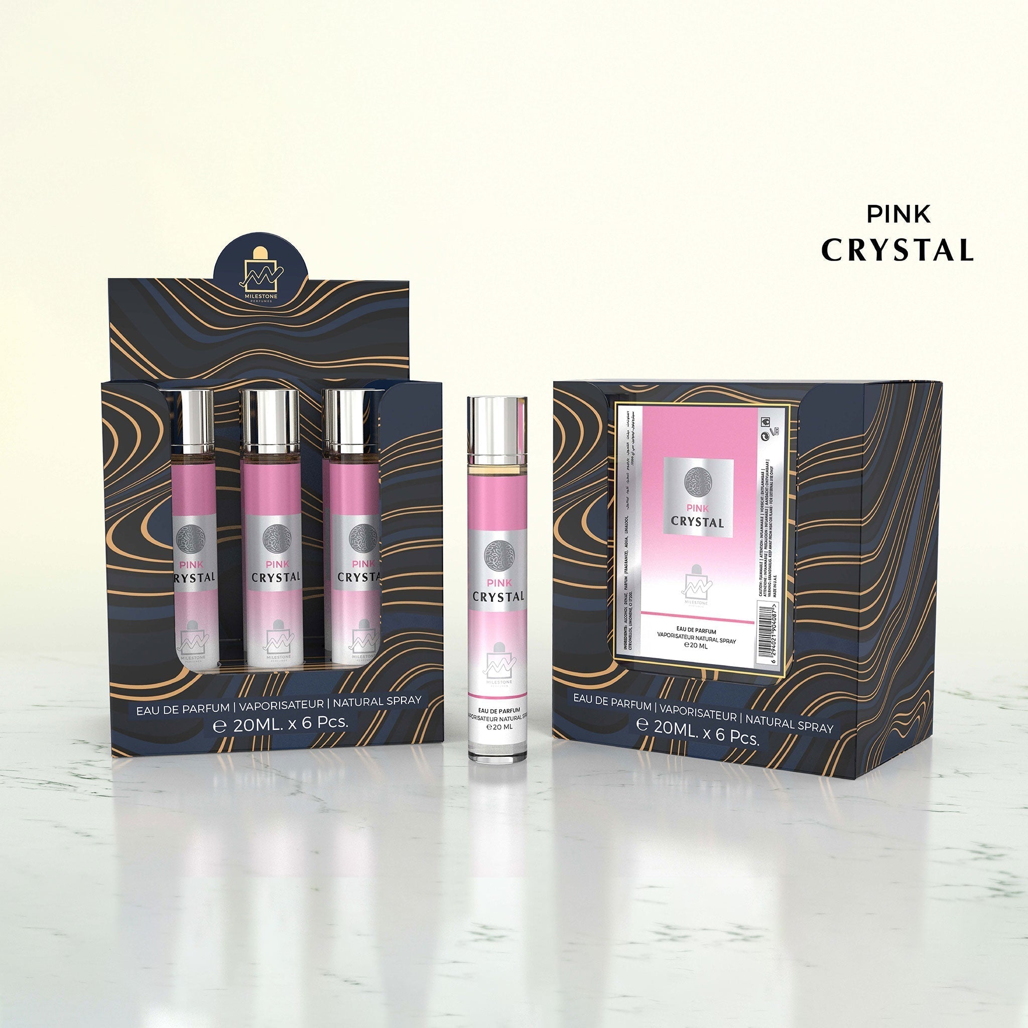 Inspired by Versace Bright Crystal -  Pink Crystal Pink Crystal Eau De Parfum 5x 20ml Plus 1 Free Tester
