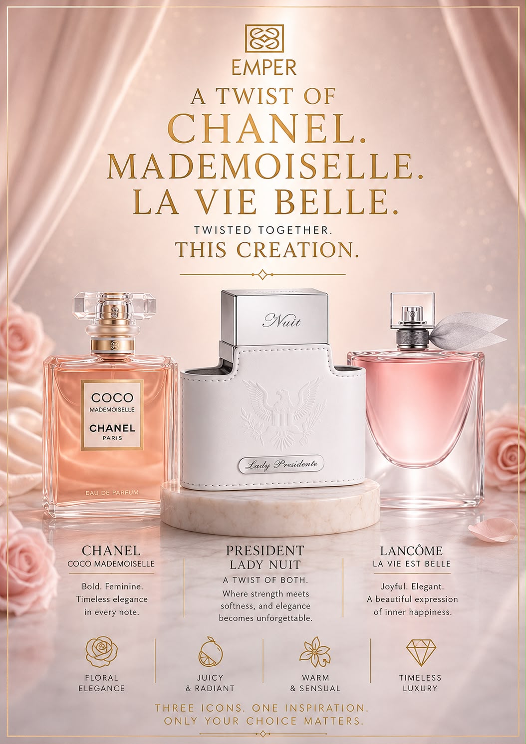 Inspired by mademoiselle & La Vie Est Belle - LADY PRESIDENTE Nuit