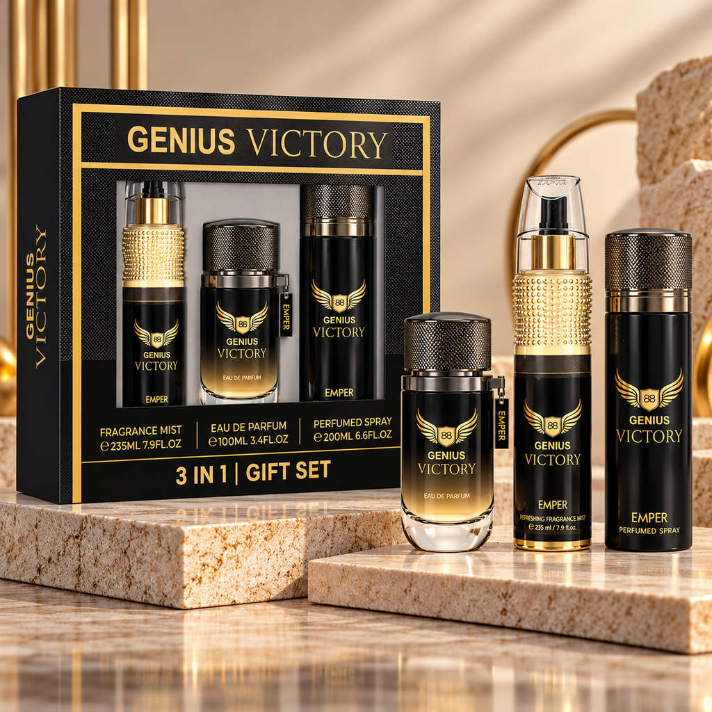 Inspired by invictus victory - Emper Genius Victory 3 in 1 Perfume Gift Set
