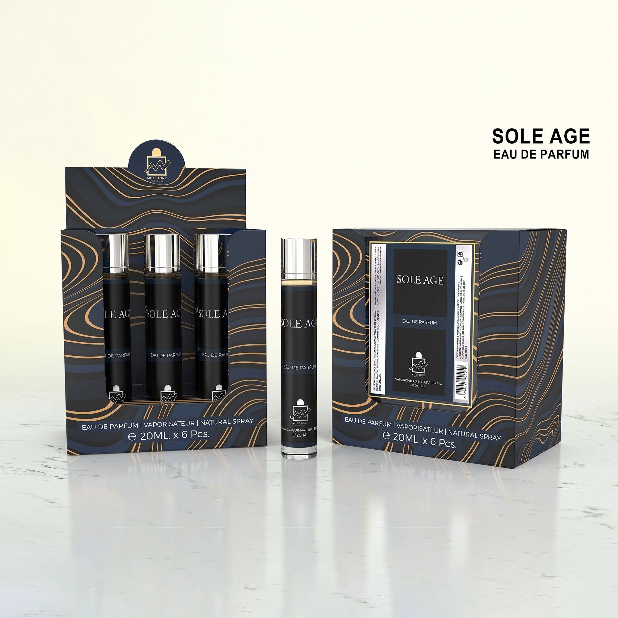 Inspired by Sauvage Dior -  SOLE AGE Pour Homme Eau De Parfum 5x 20ml Plus 1 Free Tester