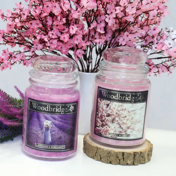 Cherry Blossom Woodbridge Large Scented Candle Jar