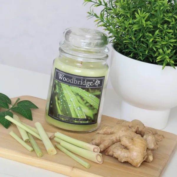 Lemongrass & Ginger Woodbridge Large Scented Candle Jar