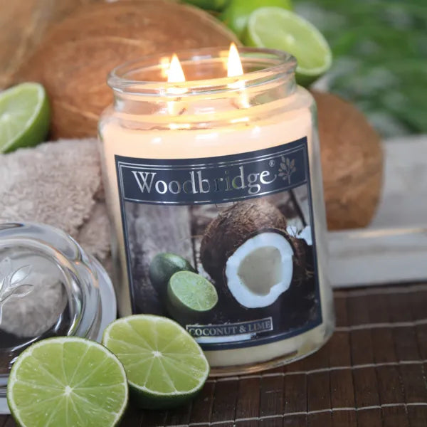 Coconut & Lime Woodbridge Large Scented Candle Jar