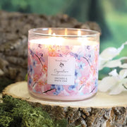 Orchids & White Oak Wax Tumbler Candle Jar by Woodbridge 410g